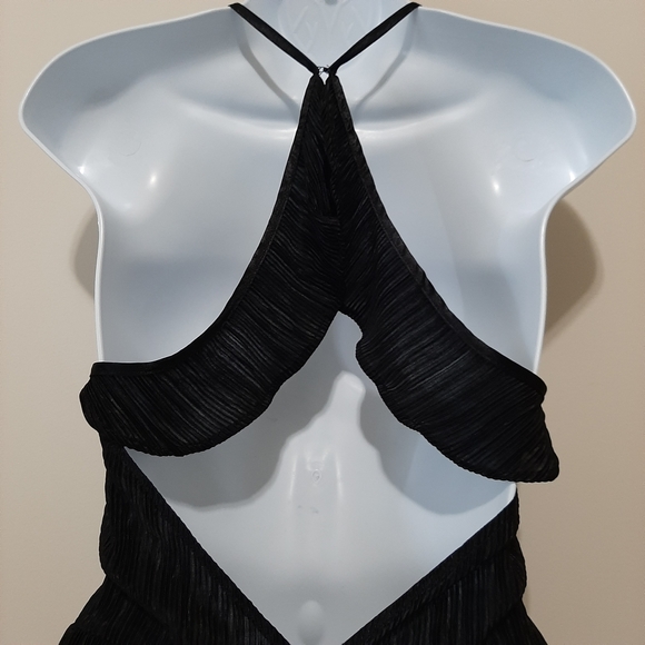 🌺H&M Divided Black Pleated Jumpsuit Black Size 8 - Picture 5 of 10